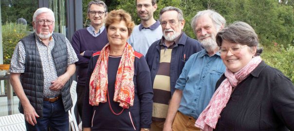 Le bureau de la SHAB réuni à Landévennec en juillet 2024. Photo DR.