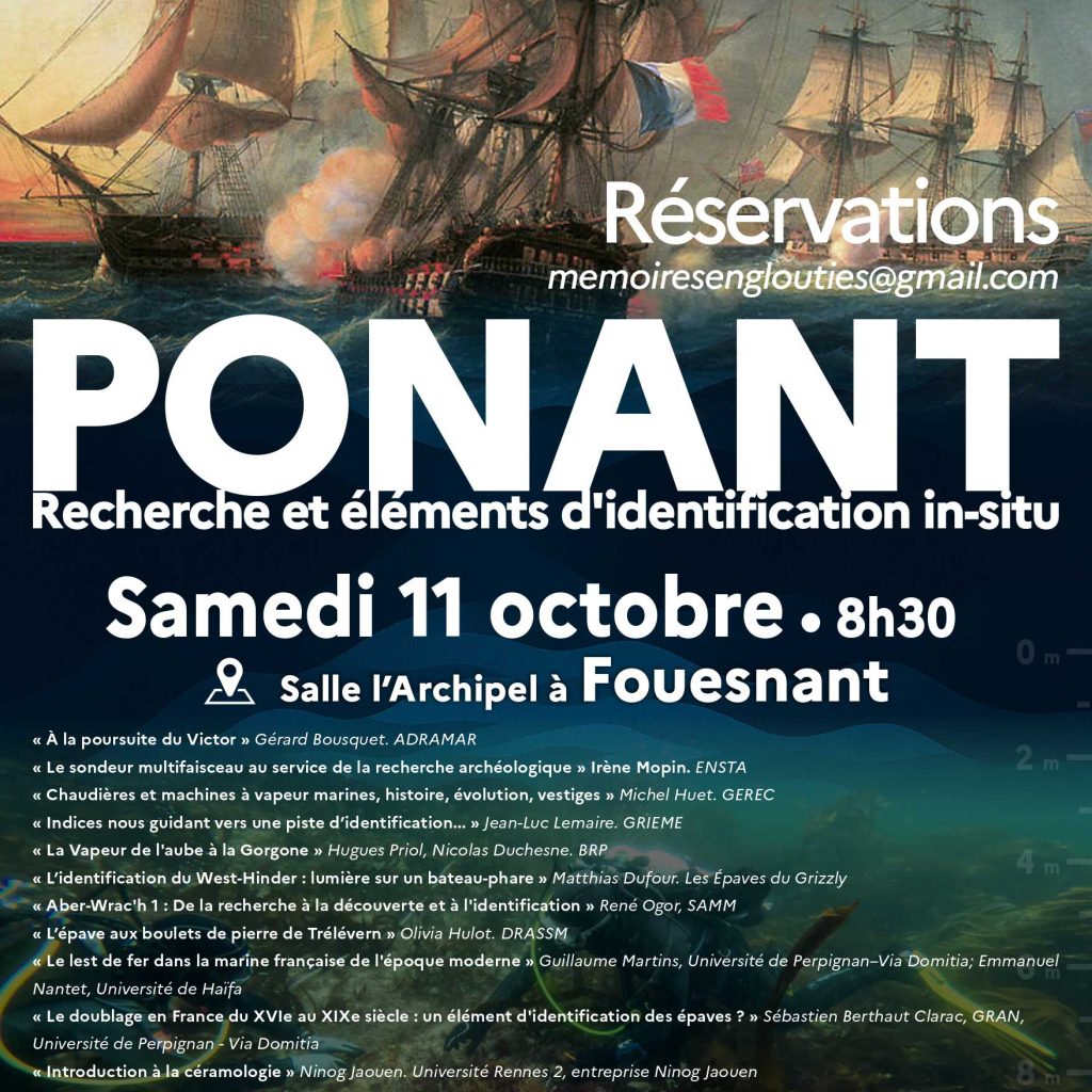 Archéologie sous-marine du Ponant. Affiche. Photo DR.